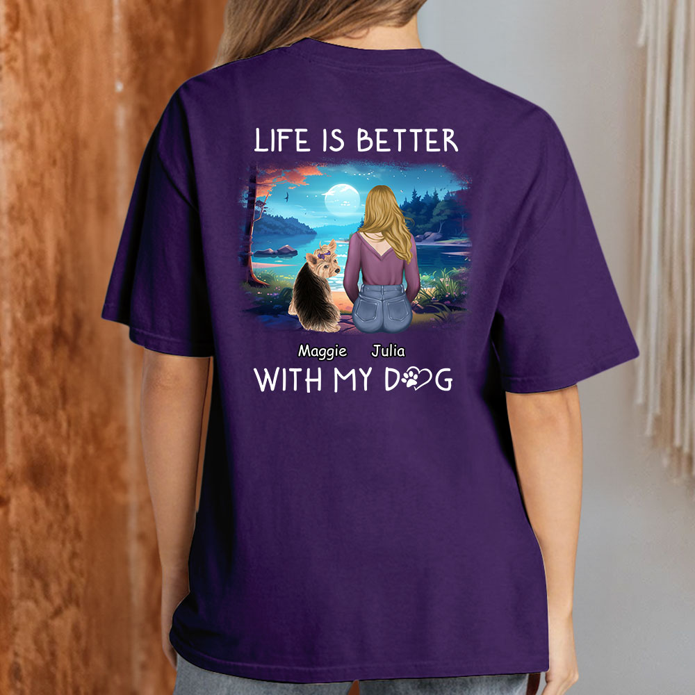 Better With Dogs - Personalized Custom Unisex T-shirt