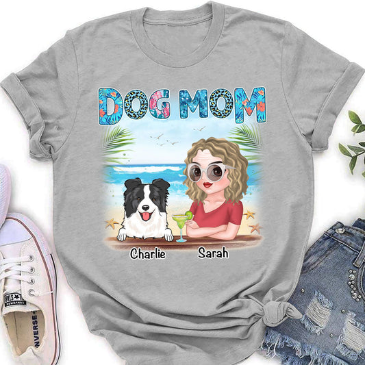 Dog Mom Summer - Personalized Custom Women's T-shirt