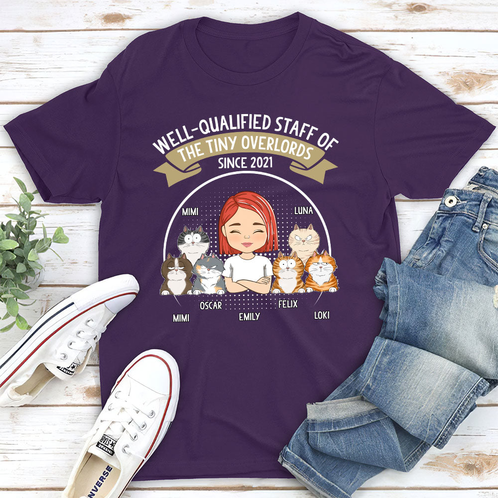 Well Qualified Cat Staff - Personalized Custom Premium T-shirt