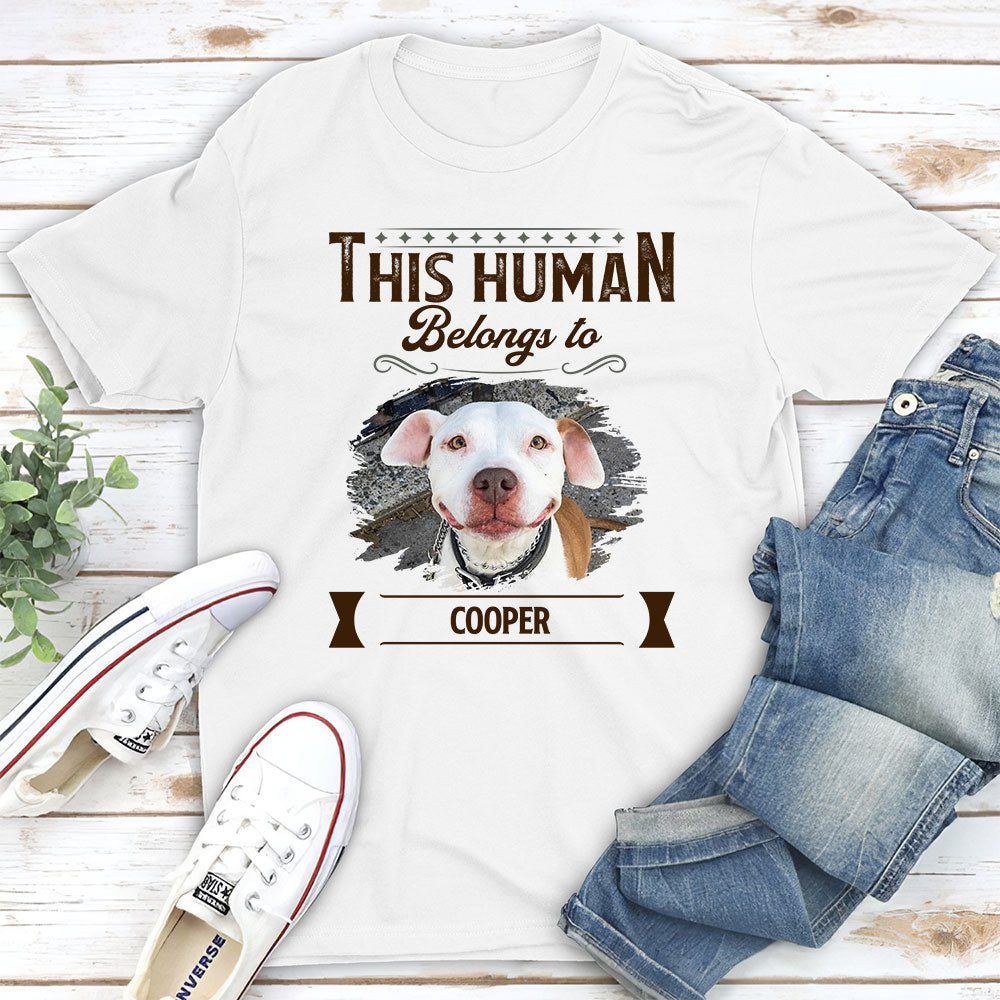 Belongs To Dog - Personalized Custom Premium T-shirt