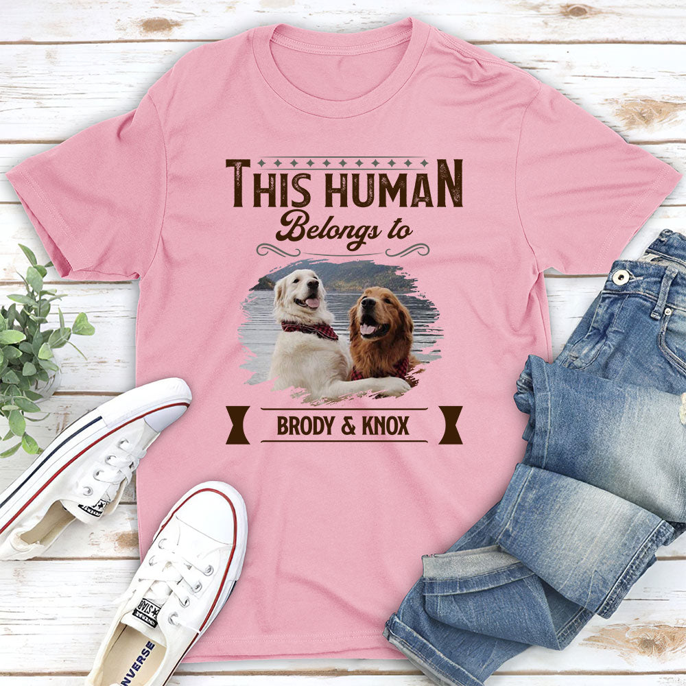 Belongs To Dog - Personalized Custom Premium T-shirt