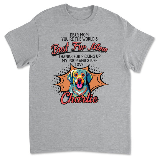 Pop Art Love Fur Dad - Personalized Custom Unisex T-shirt