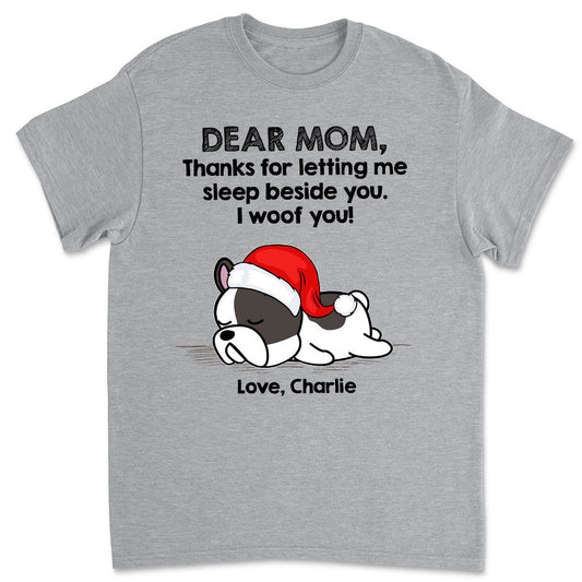 Sleep Beside Dog - Personalized Custom Premium T-shirt