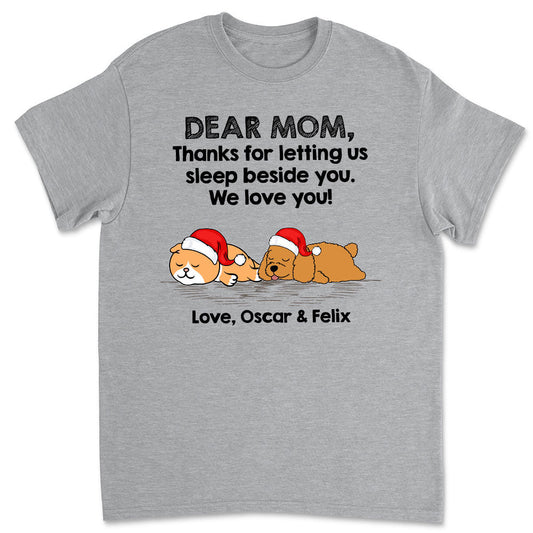 Sleep Beside Pet - Personalized Custom Premium T-shirt