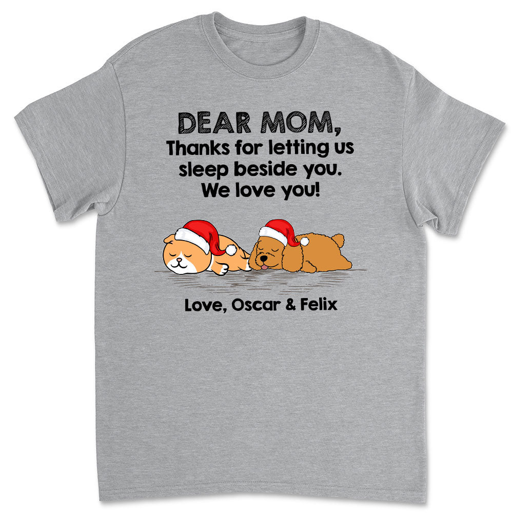 Sleep Beside Pet - Personalized Custom Unisex T-shirt
