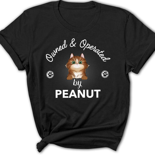Operated By Pet - Personalized Custom Women's T-shirt