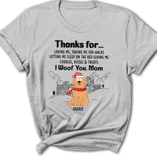 Thankful To Dad - Personalized Custom Women's T-shirt