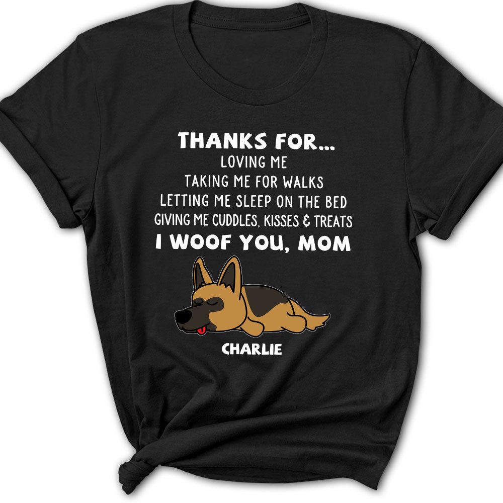 Thanks For Loving Me - Personalized Custom Women's T-shirt