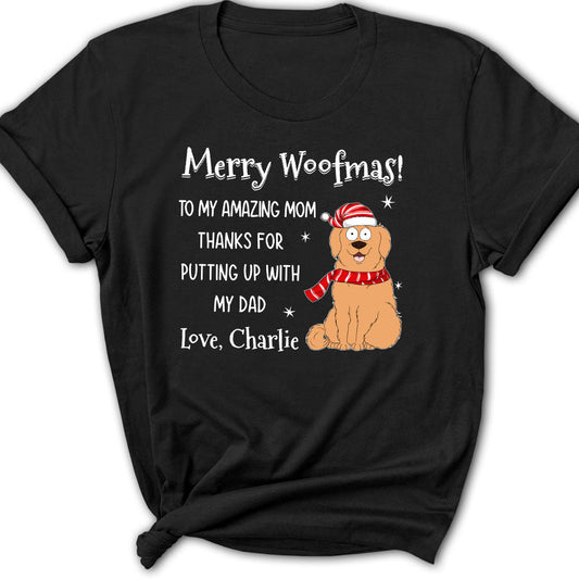Amazing Christmas With Dog - Personalized Custom Women's T-shirt