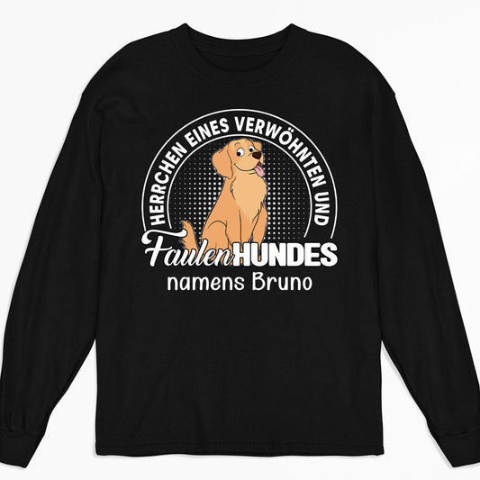 Faulen Hundes -  Personalisiertes Langarm T-shirt