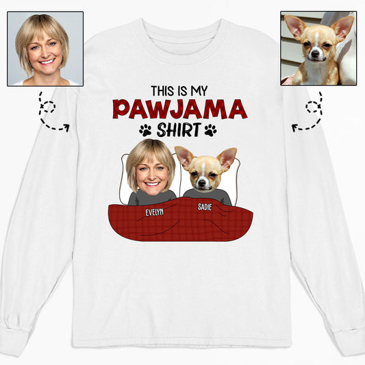 Pajama Shirt Photo - Personalized Custom Long Sleeve T-shirt