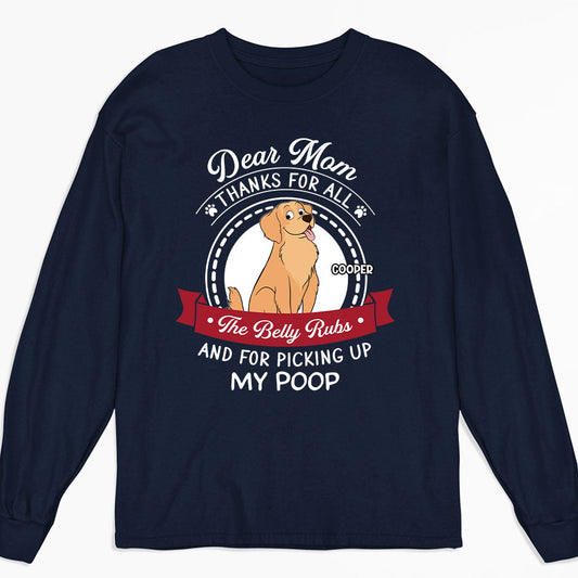 Dear Mom Thanks - Personalized Custom Long Sleeve T-shirt