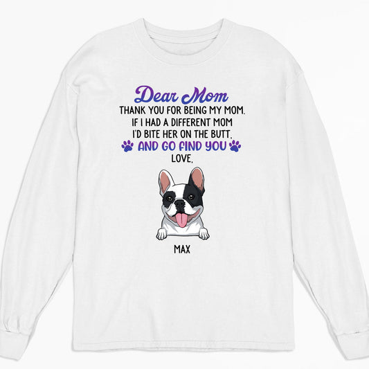 Dear Mom Thank You - Personalized Custom Long Sleeve T-shirt
