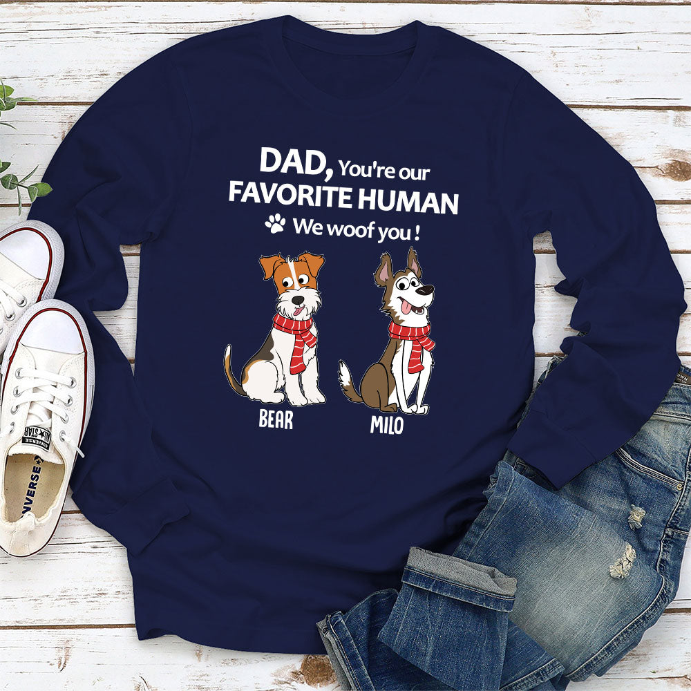 To My Favorite Human - Personalized Custom Long Sleeve T-shirt