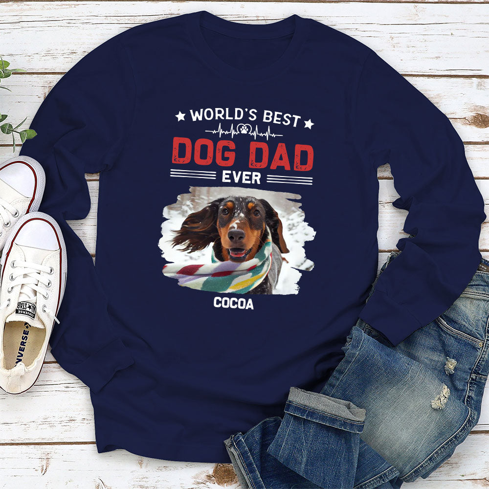 World's Dad Mom - Personalized Custom Long Sleeve T-shirt