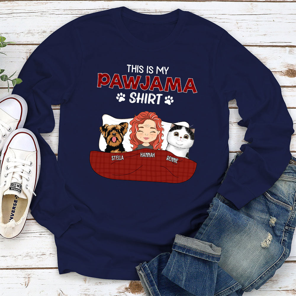 Pajama Shirt Version 3 - Personalized Custom Long Sleeve T-shirt