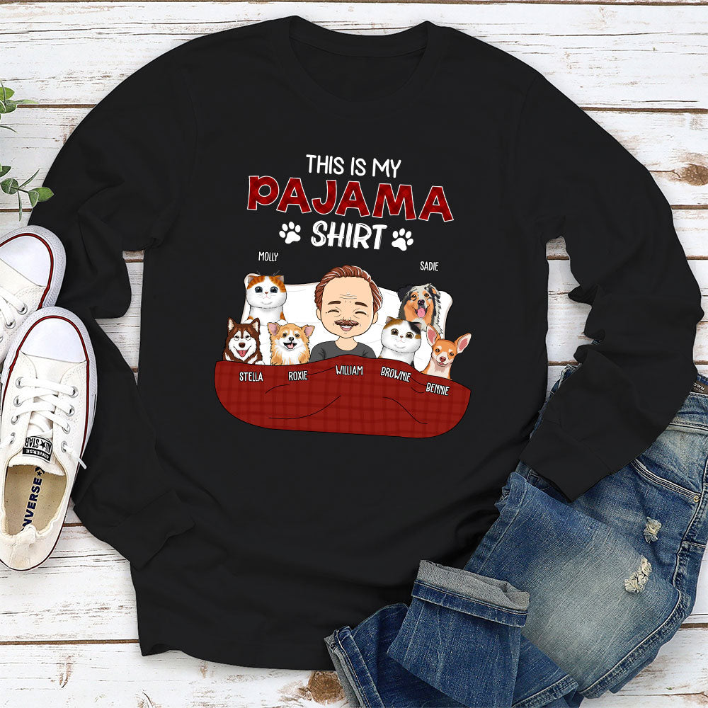 Pajama Shirt Version 3 - Personalized Custom Long Sleeve T-shirt