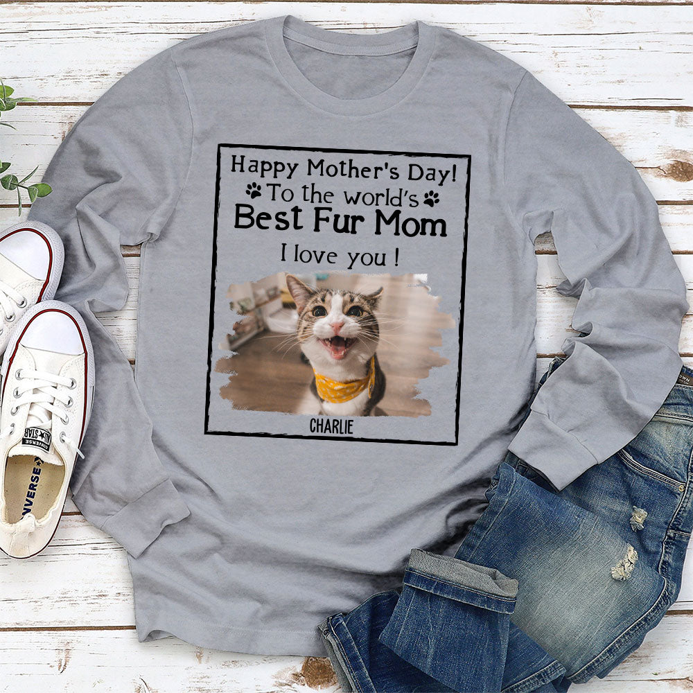 Best Cat And Dog Mom - Personalized Custom Long Sleeve T-shirt