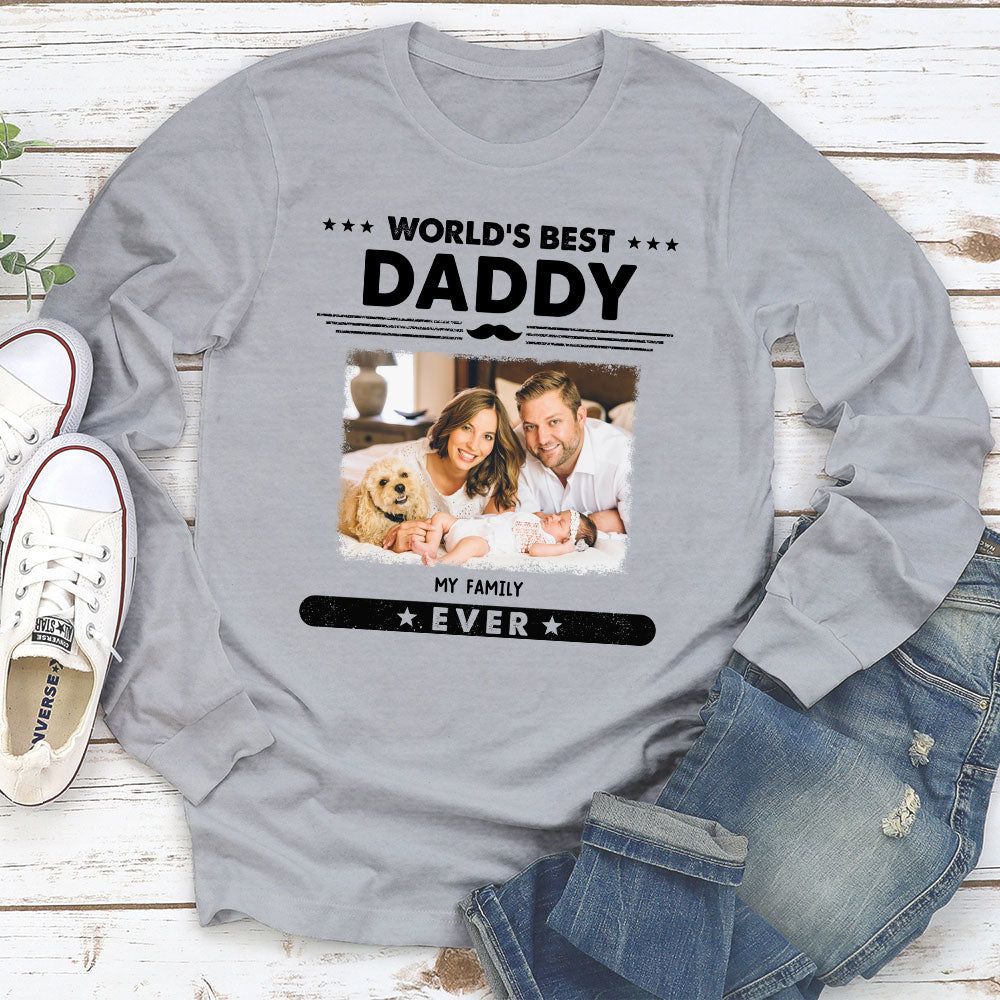 Custom Grandpa Title - Personalized Custom Long Sleeve T-shirt