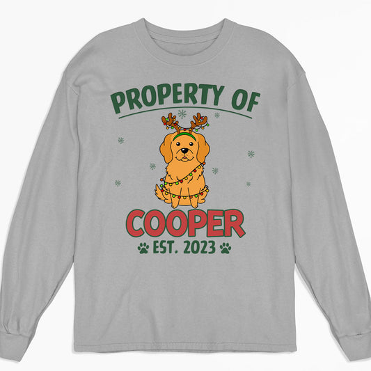 Property Of Simple Dog - Personalized Custom Long Sleeve T-shirt