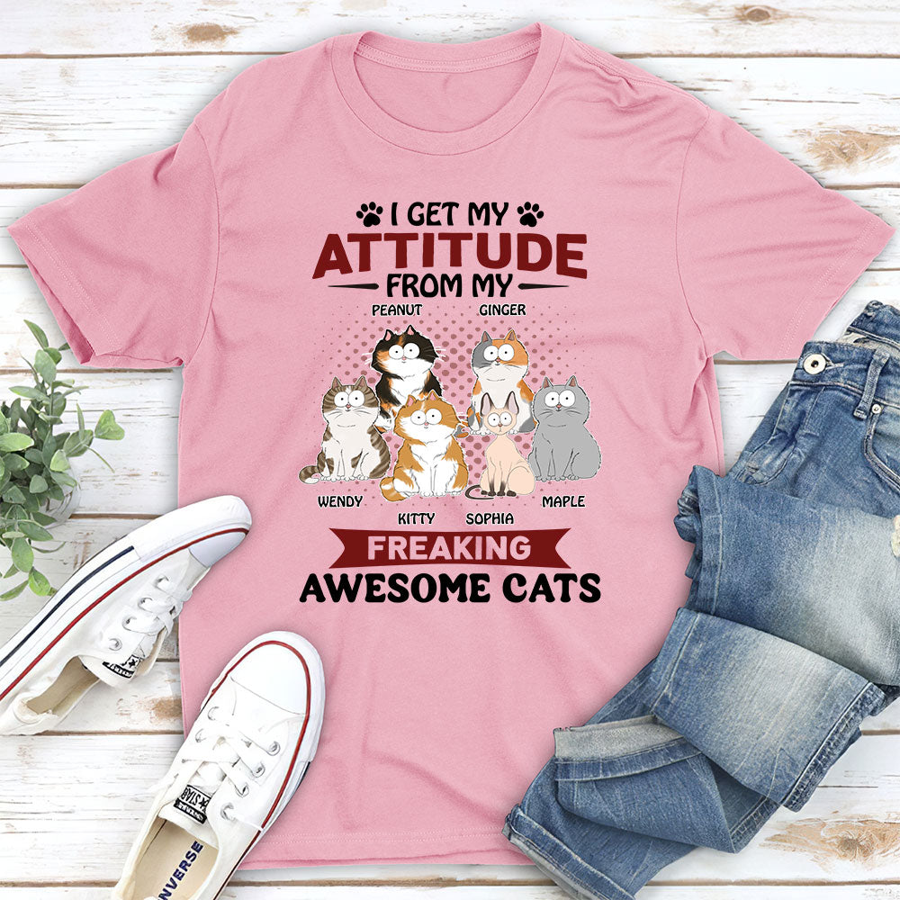 Attitude From My Cat - Personalized Custom Premium T-shirt