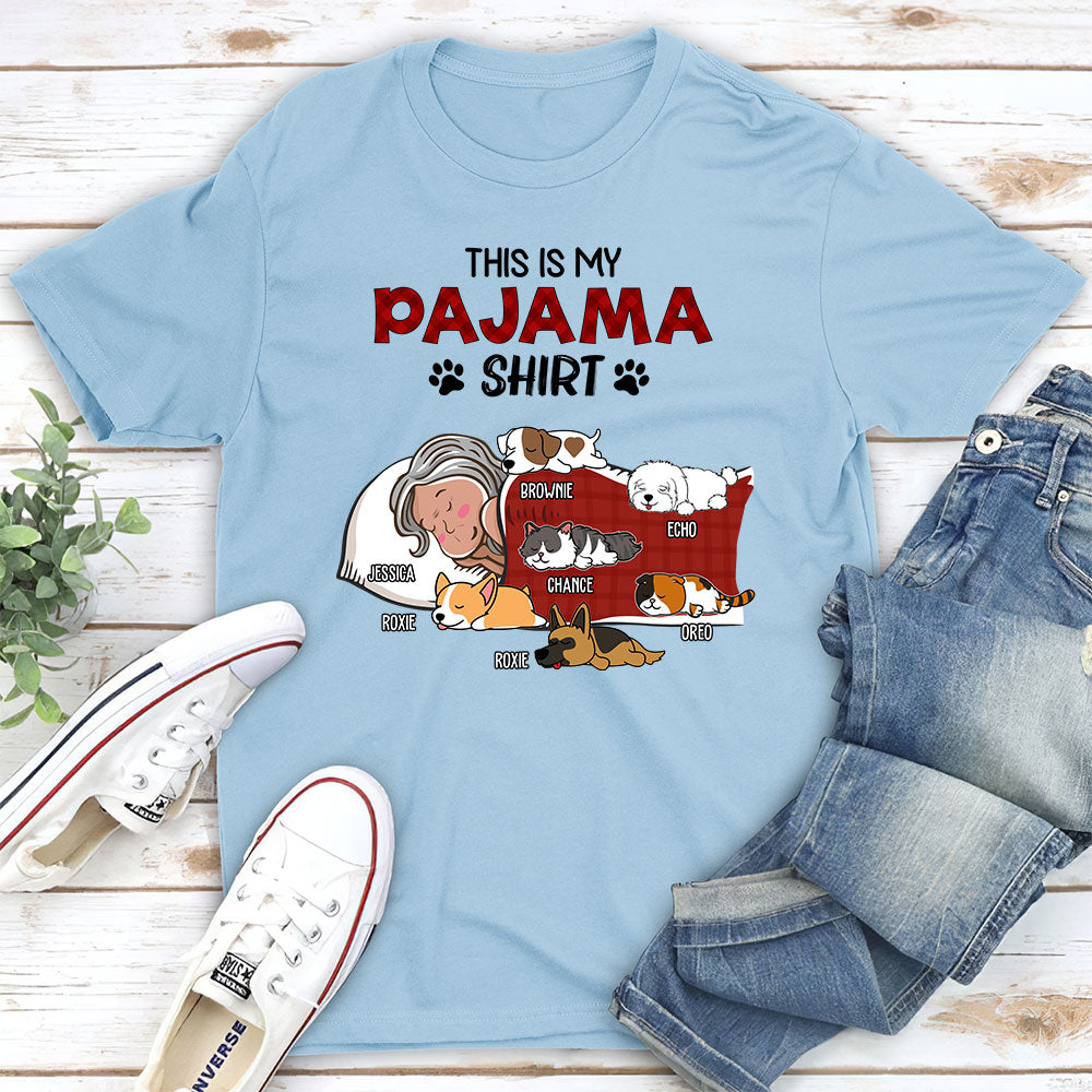 Sleeping Pet Pajama - Personalized Custom Premium T-shirt