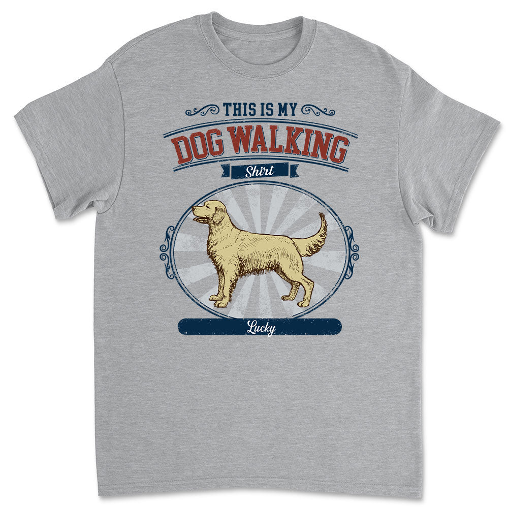 My Vintage Dog Walking - Personalized Custom Unisex T-shirt