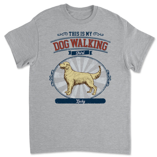 My Vintage Dog Walking - Personalized Custom Unisex T-shirt