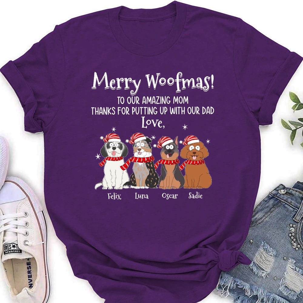 Amazing Christmas With Dog - Personalized Custom Women's T-shirt