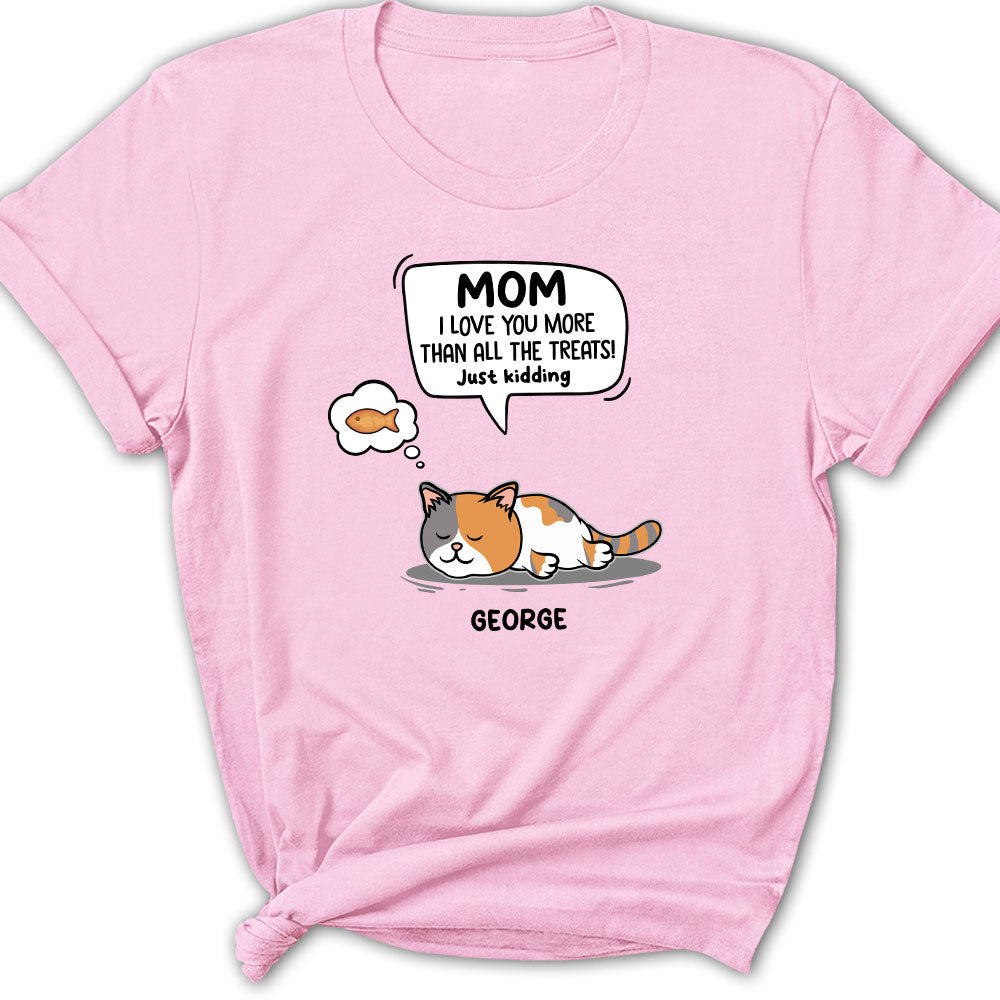 Cat Just Kidding - Personalized Custom Women's T-shirt