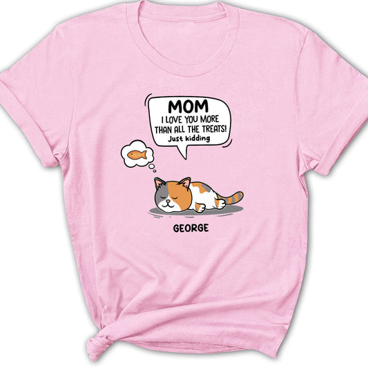 Cat Just Kidding - Personalized Custom Women's T-shirt