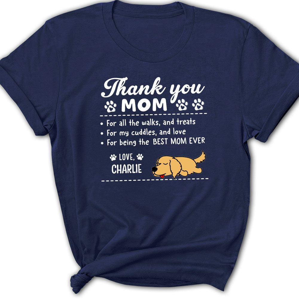 Thanks Mom For All - Personalized Custom Women's T-shirt