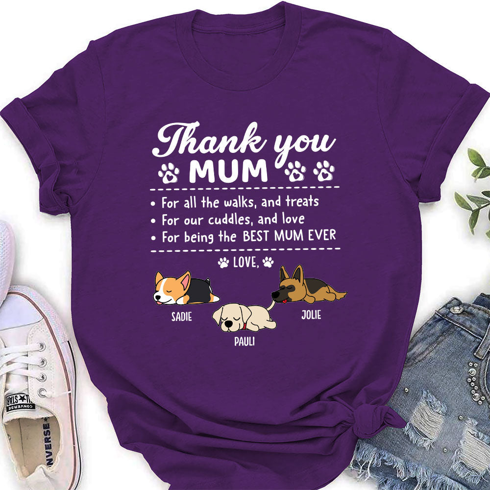 Thanks Mom For All - Personalized Custom Women's T-shirt