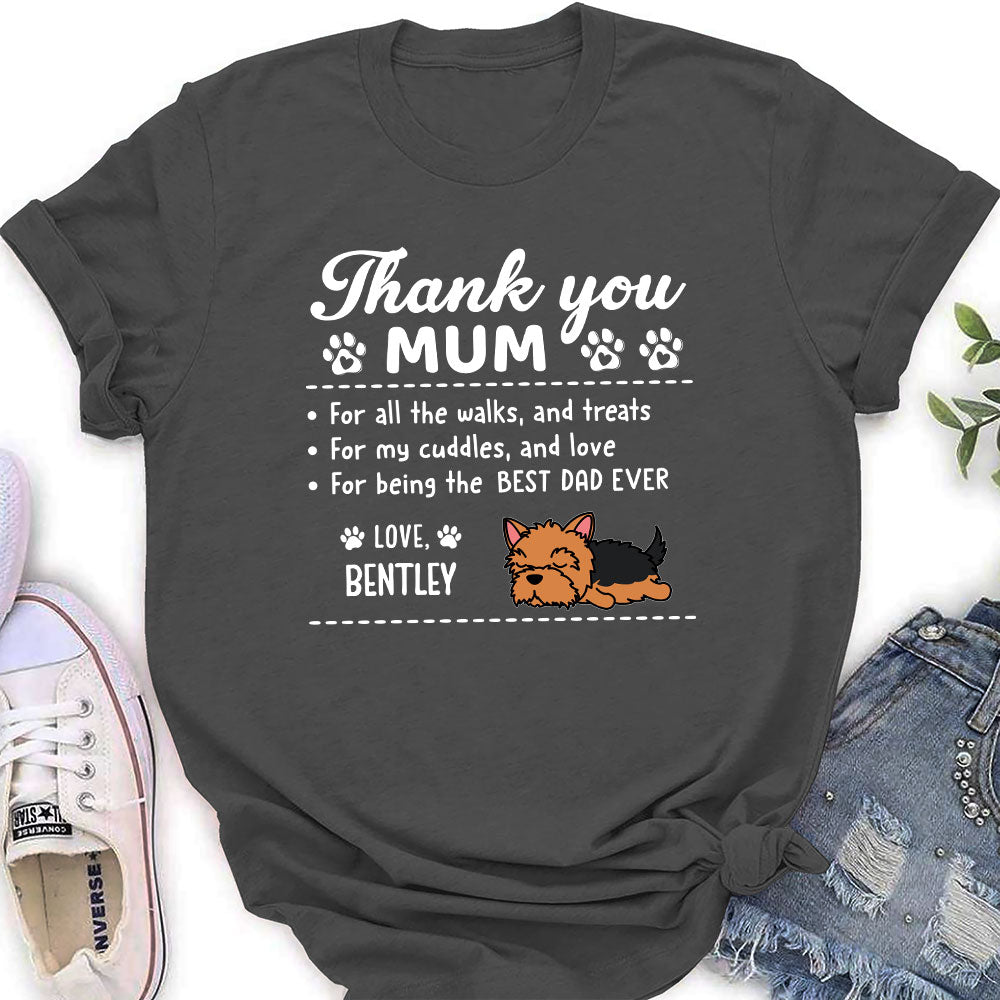 Thanks Mom For All - Personalized Custom Women's T-shirt