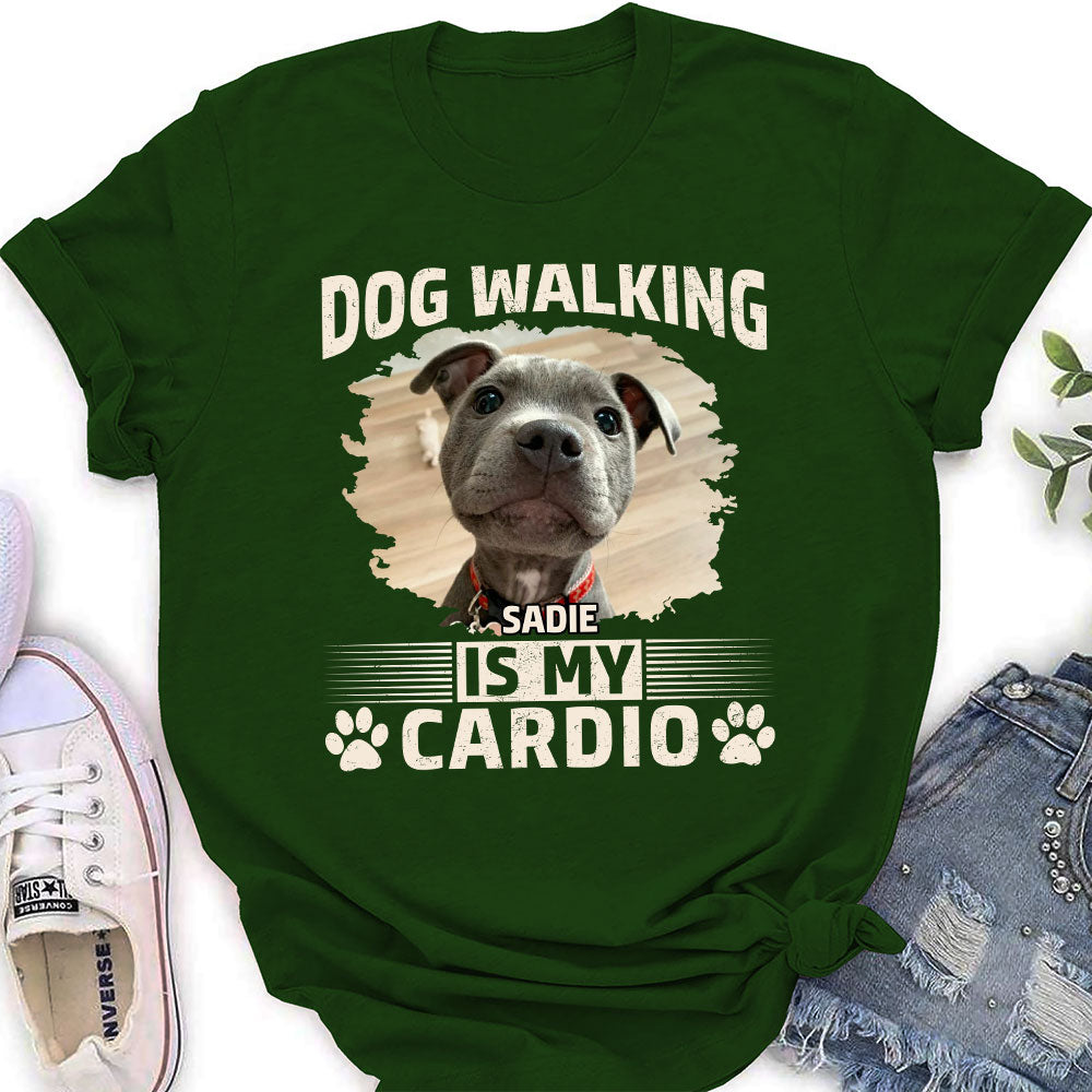 Cardio With Dog Retro - Personalized Custom Women's T-shirt