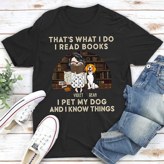 Reading And Dogs - Personalized Custom Unisex T-shirt