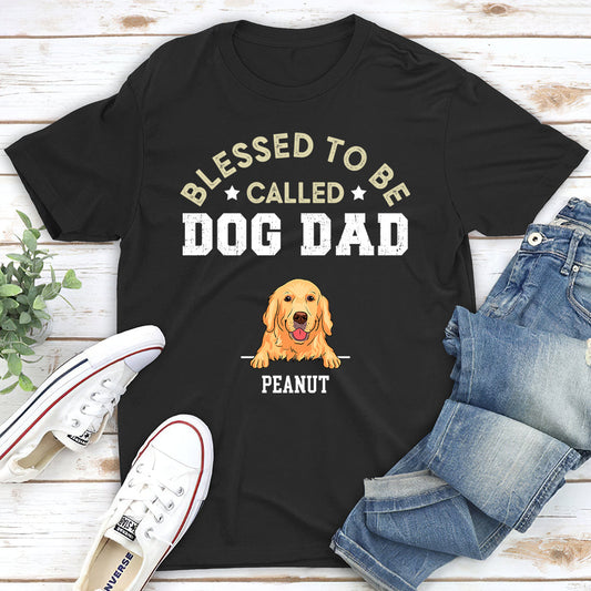 Blessed Dog Dad - Personalized Custom Unisex T-shirt