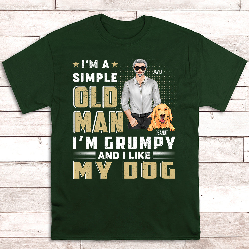 A Simple Old Man - Personalized Custom Unisex T-shirt