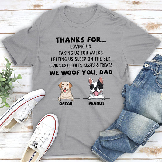Dog Thanks For Light Ver. - Personalized Custom Unisex T-shirt