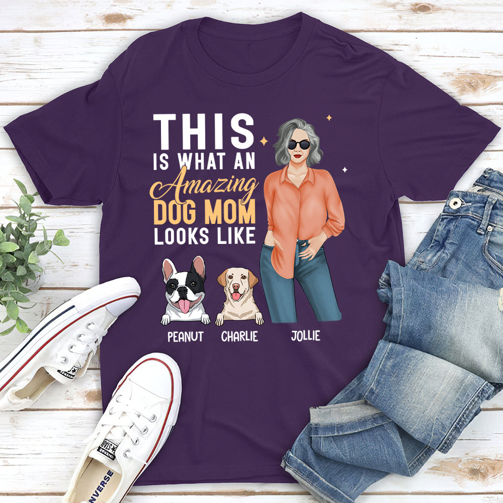 Amazing Dog Mom - Personalized Custom Unisex T-shirt