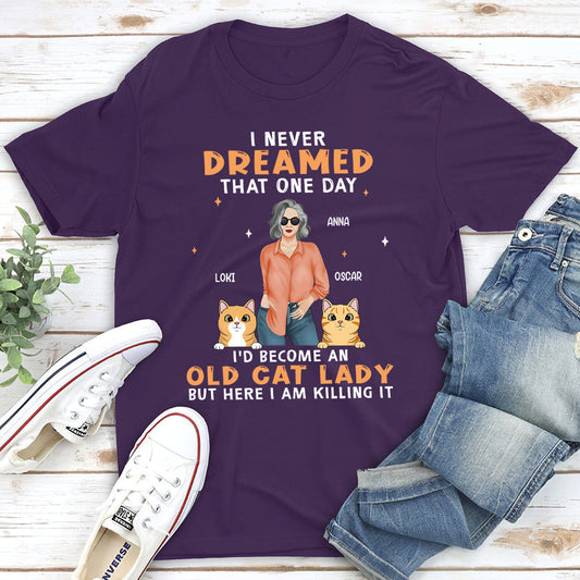 Old Cat Lady 2 - Personalized Custom Unisex T-shirt