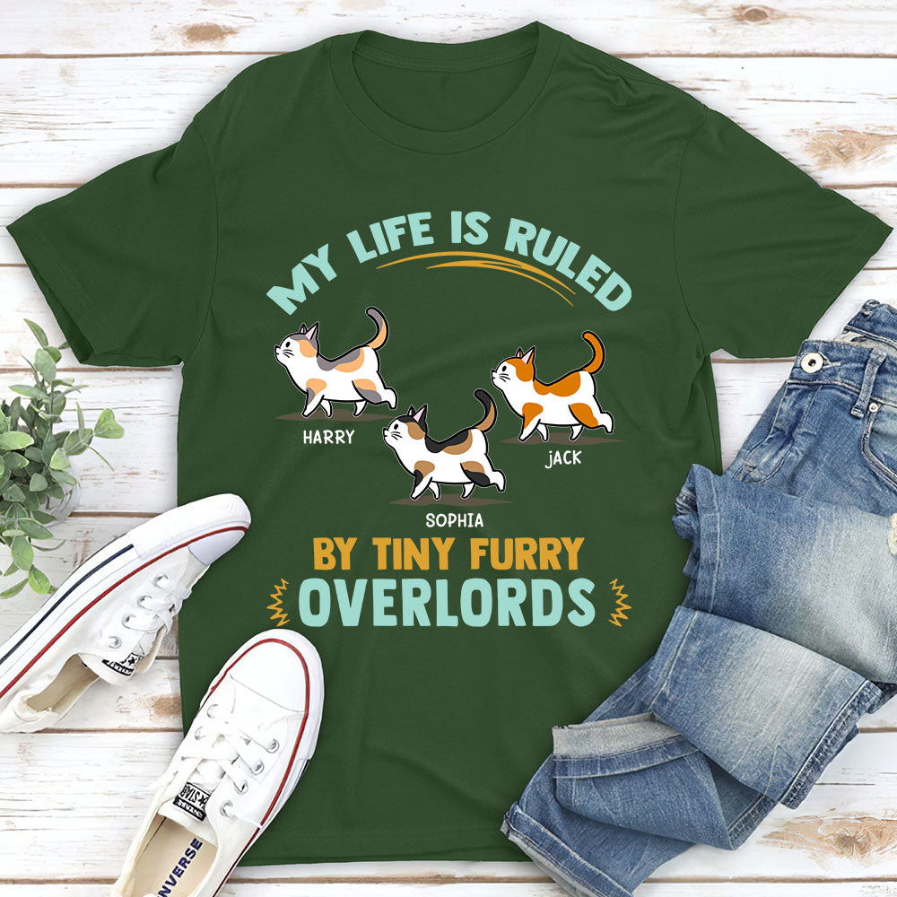 Furry Overlords Walking Cat - Personalized Custom Unisex T-shirt