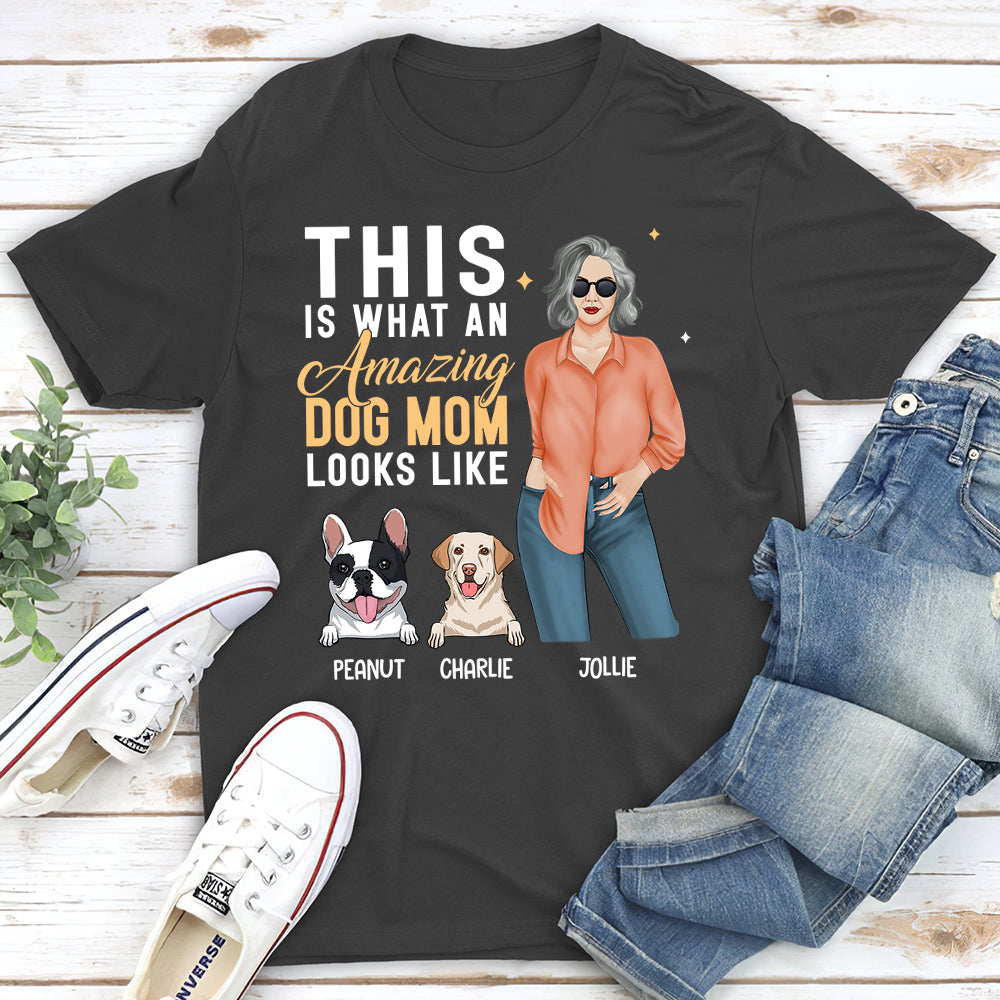 Amazing Dog Mom - Personalized Custom Unisex T-shirt