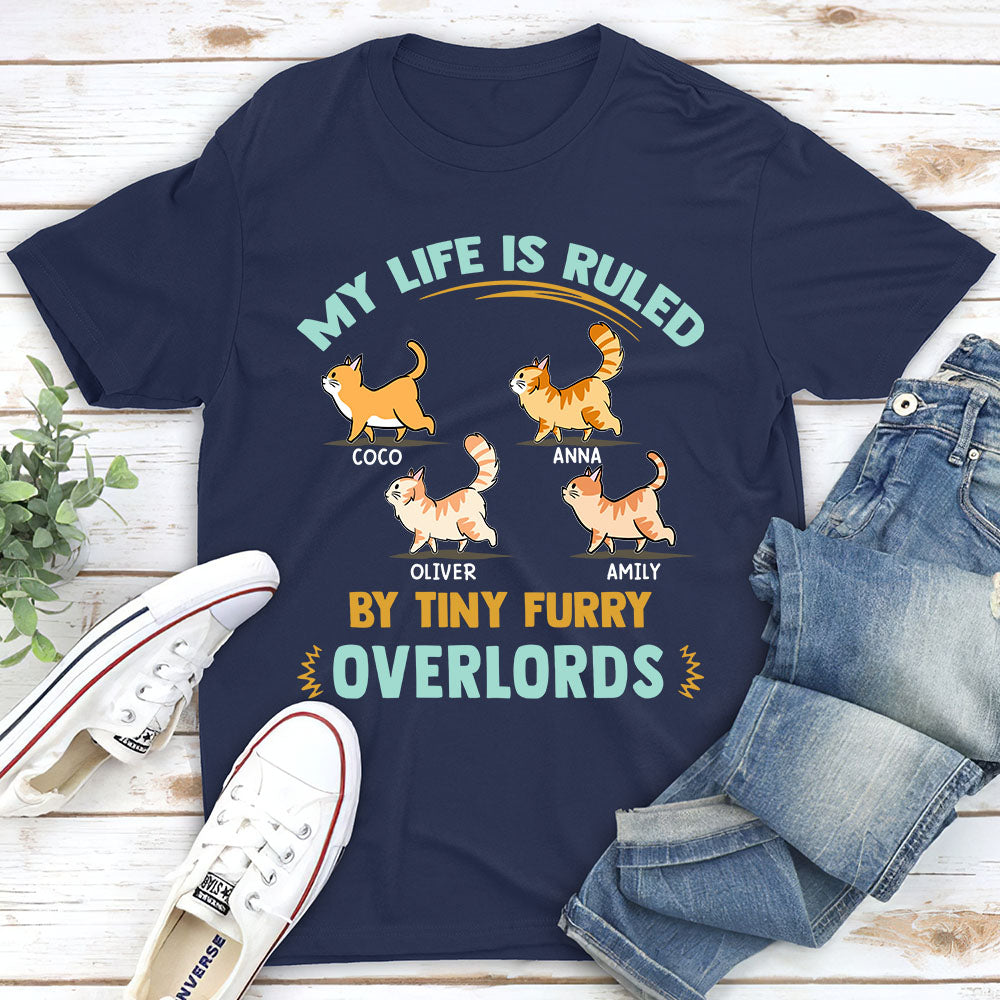 Furry Overlords Walking Cat - Personalized Custom Unisex T-shirt