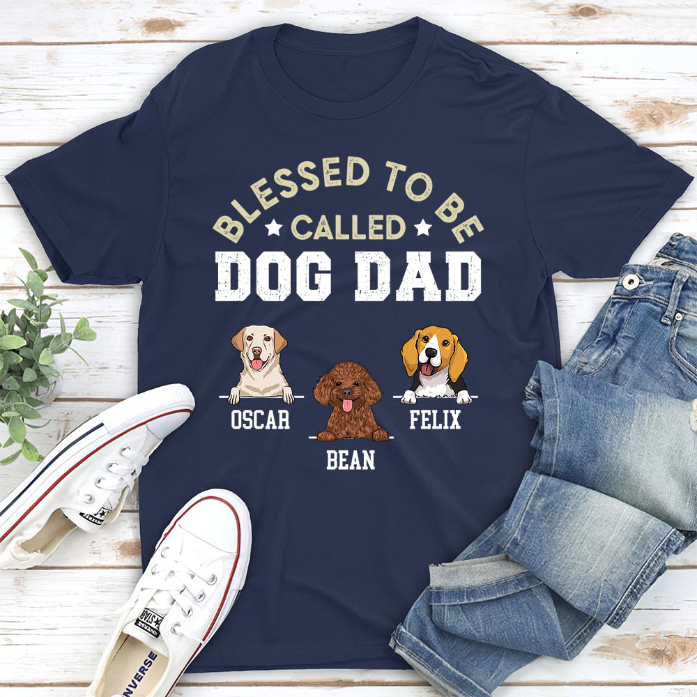 Blessed Dog Dad - Personalized Custom Unisex T-shirt