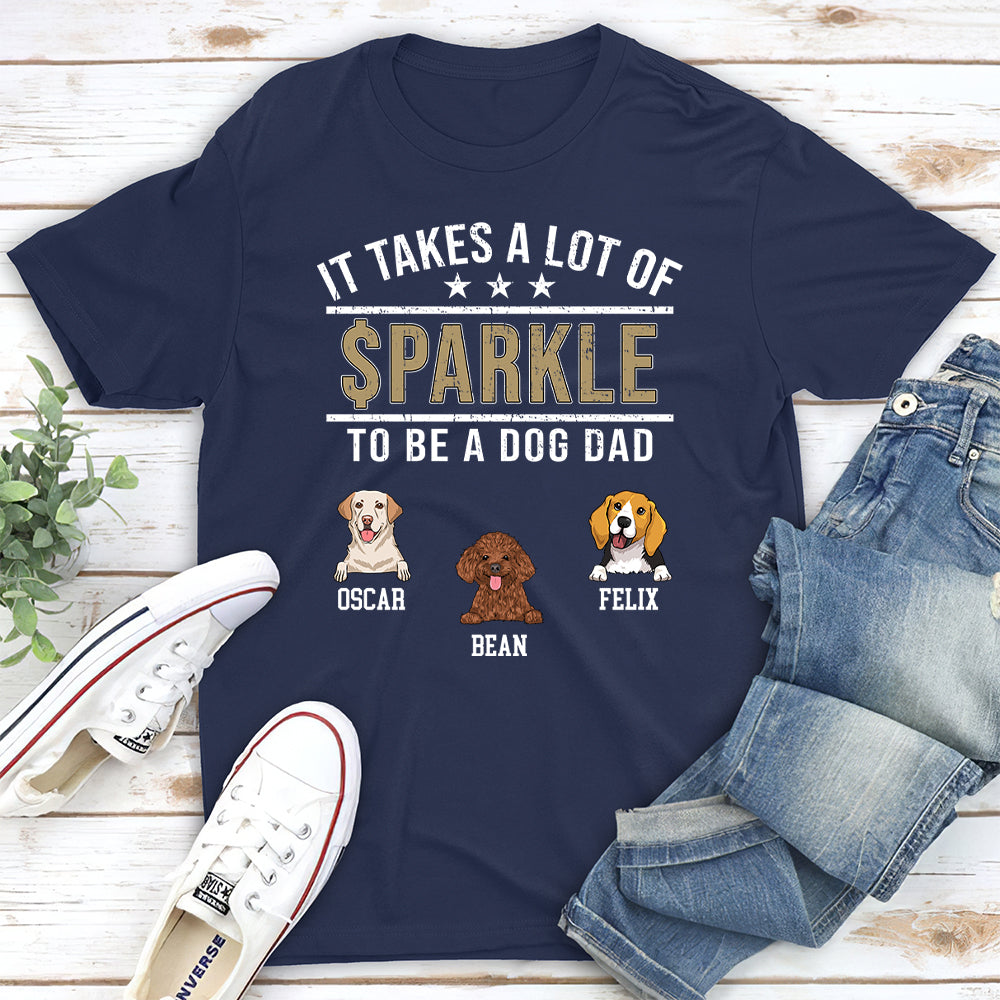 Sparkle Dog Dad - Personalized Custom Premium T-shirt
