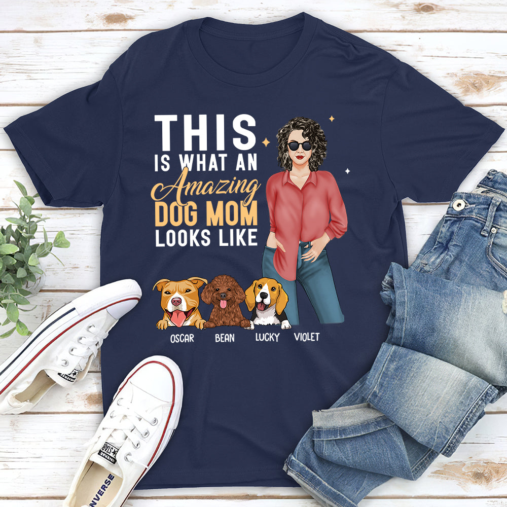 Amazing Dog Mom - Personalized Custom Unisex T-shirt