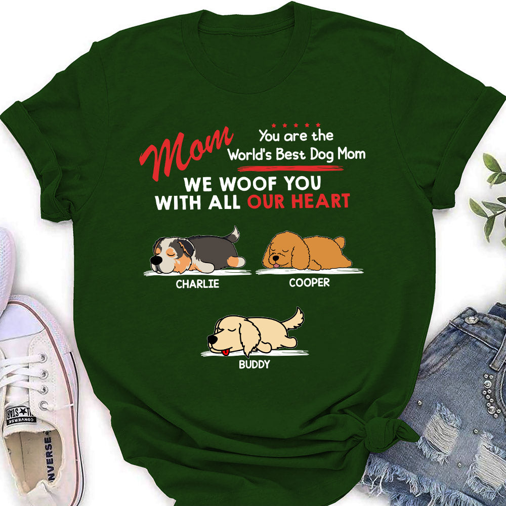 Woof All My Heart - Personalized Custom Women's T-shirt
