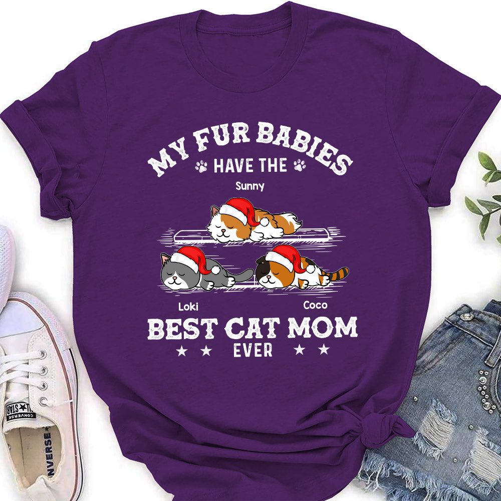 The Best Cat Dad - Personalized Custom Women's T-shirt