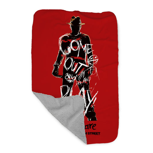 A Nightmare on Elm Street Come Out and Play Sherpa Blanket